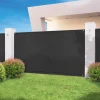 IDMarket Brise vue 1,8 m x 10m noir occultant 300 g m²* Brise-Vues
