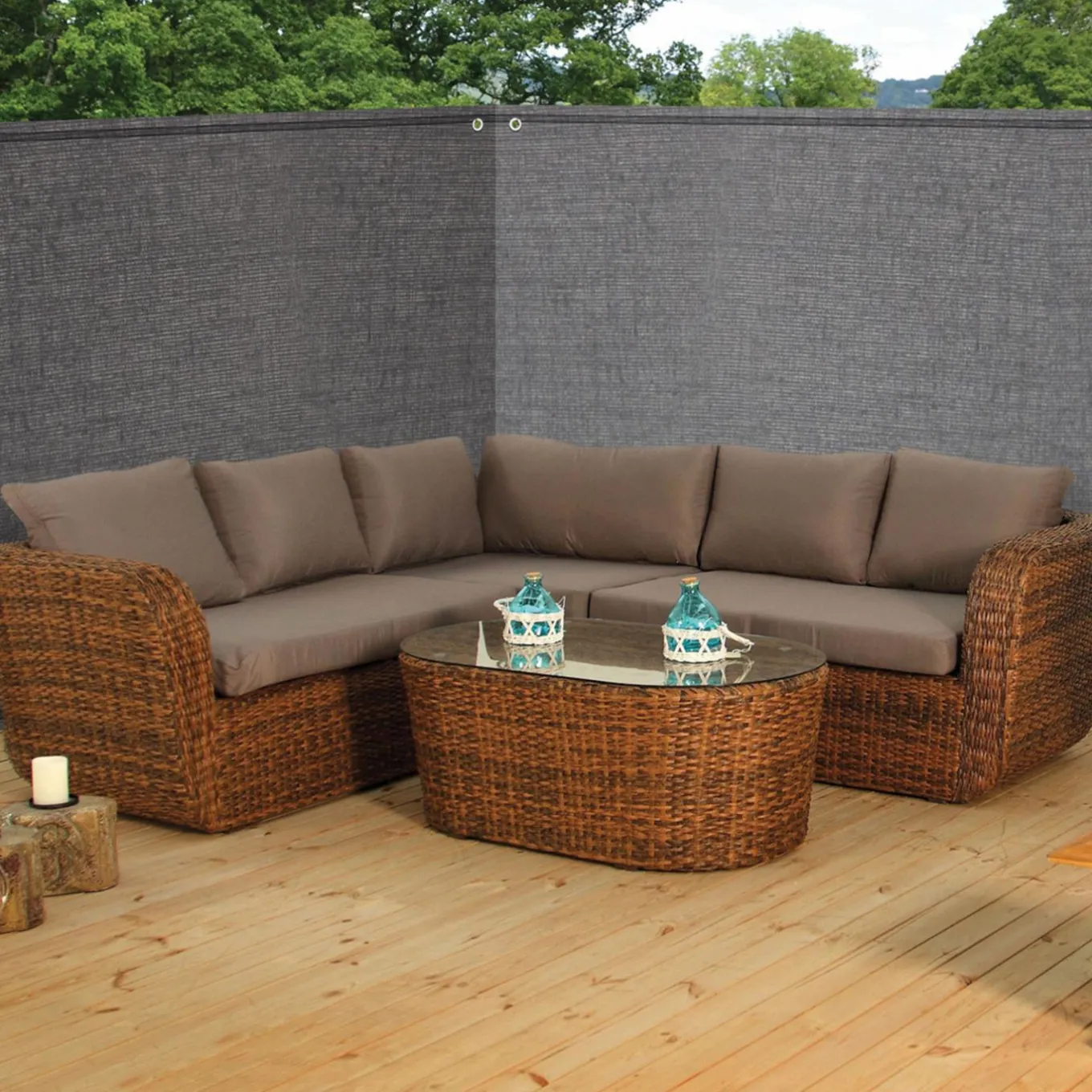 IDMarket Brise vue gris 1,5 m x 10 m occultant 400 g/m²* Brise-Vues