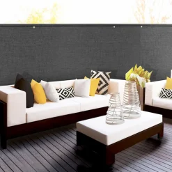 IDMarket Brise vue gris 1,2 m x 10 m occultant 400 g/m²* Brise-Vues