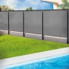 IDMarket Brise vue gris clair 1,5 m x 10 m occultant 220 g/m²* Brise-Vues