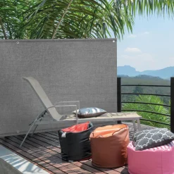 IDMarket Brise vue gris clair 1,5 m x 10 m occultant 220 g/m²* Brise-Vues