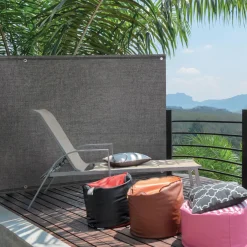 IDMarket Brise vue gris 1m x 10 m occultant 300 g/m²* Brise-Vues