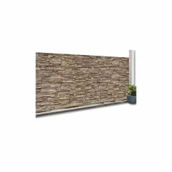 IDMarket Brise vue imitation pierre 1,2 x 10m* Brise-Vues