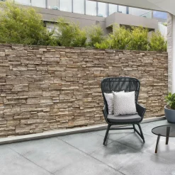 IDMarket Brise vue imitation pierre 1,8x10 m* Brise-Vues