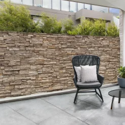 IDMarket Brise vue imitation pierre 1 x 10m* Brise-Vues