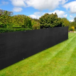 IDMarket Brise vue noir 1,5 m x 10 m occultant et résistant 400 g/m²* Brise-Vues