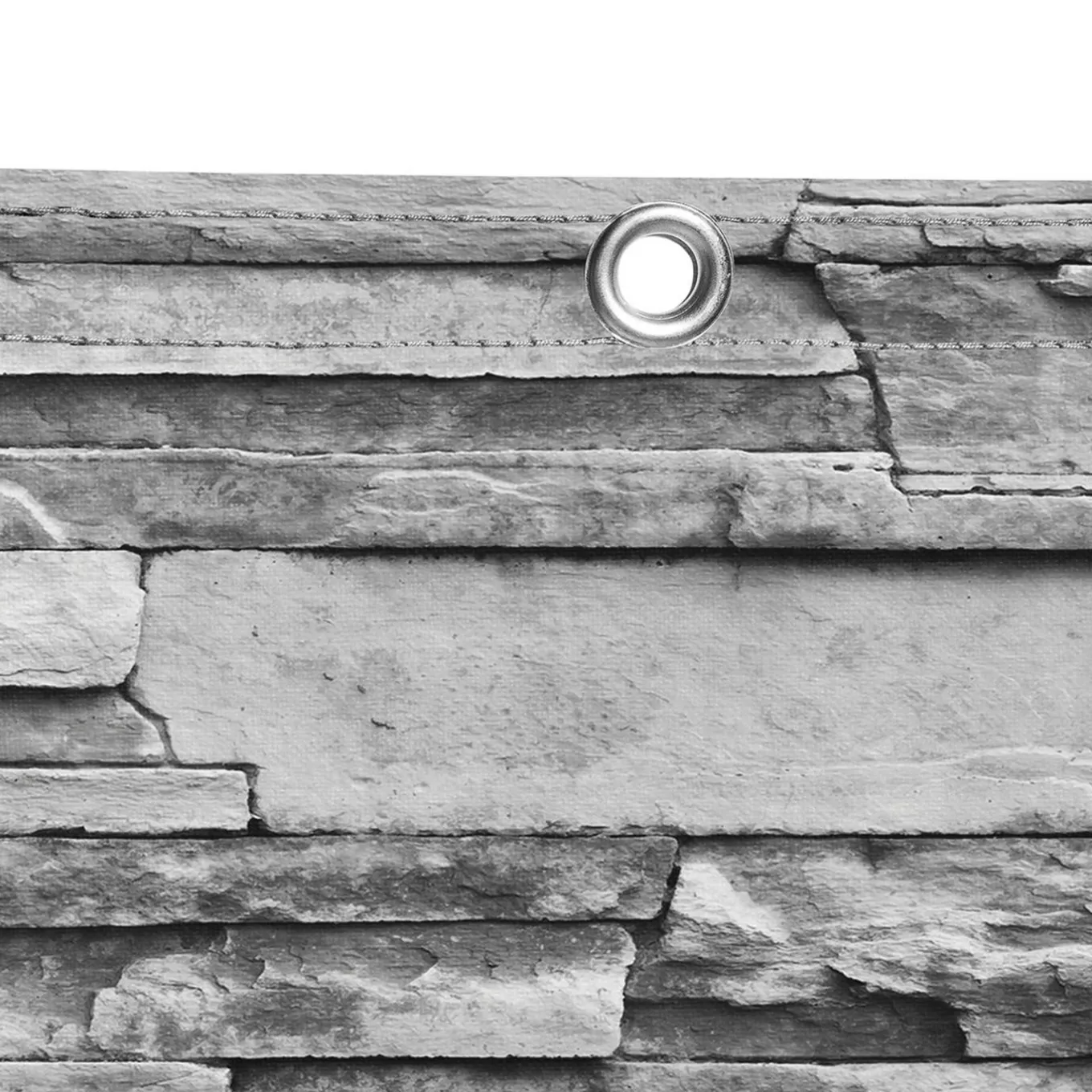 IDMarket Brise vue occultant gris a motif de pierre 1,8 x 10 M* Brise-Vues