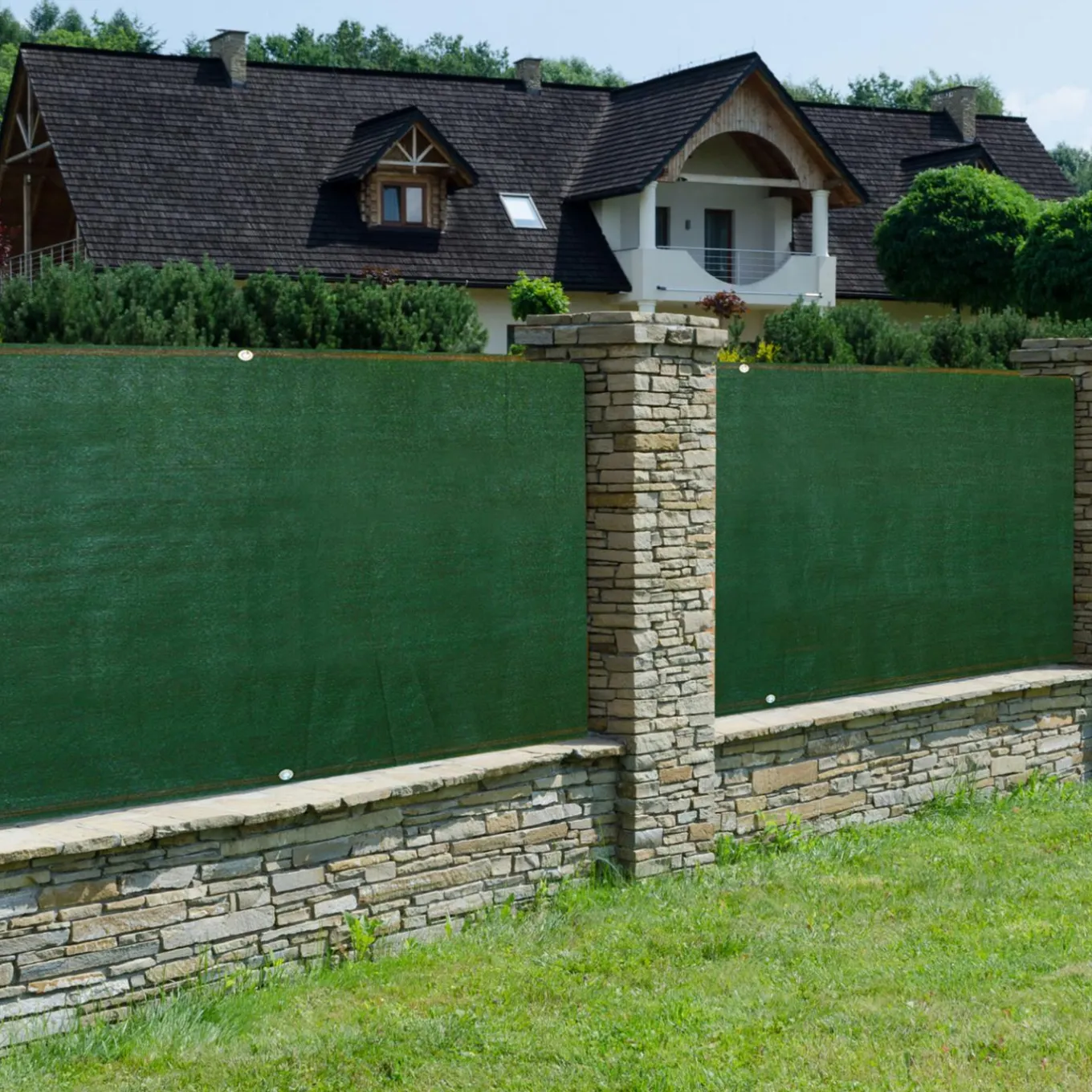 IDMarket Brise vue vert 2m x 10m occultant 90gr/m²* Brise-Vues