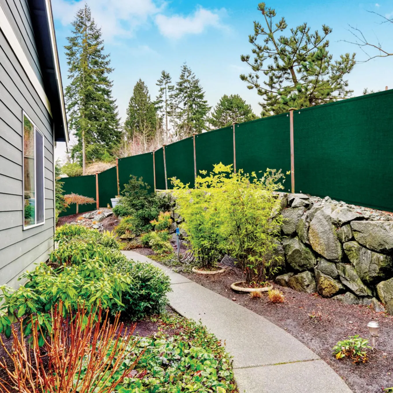 IDMarket Brise vue vert 1,8m x 10m occultant 300g m²* Brise-Vues