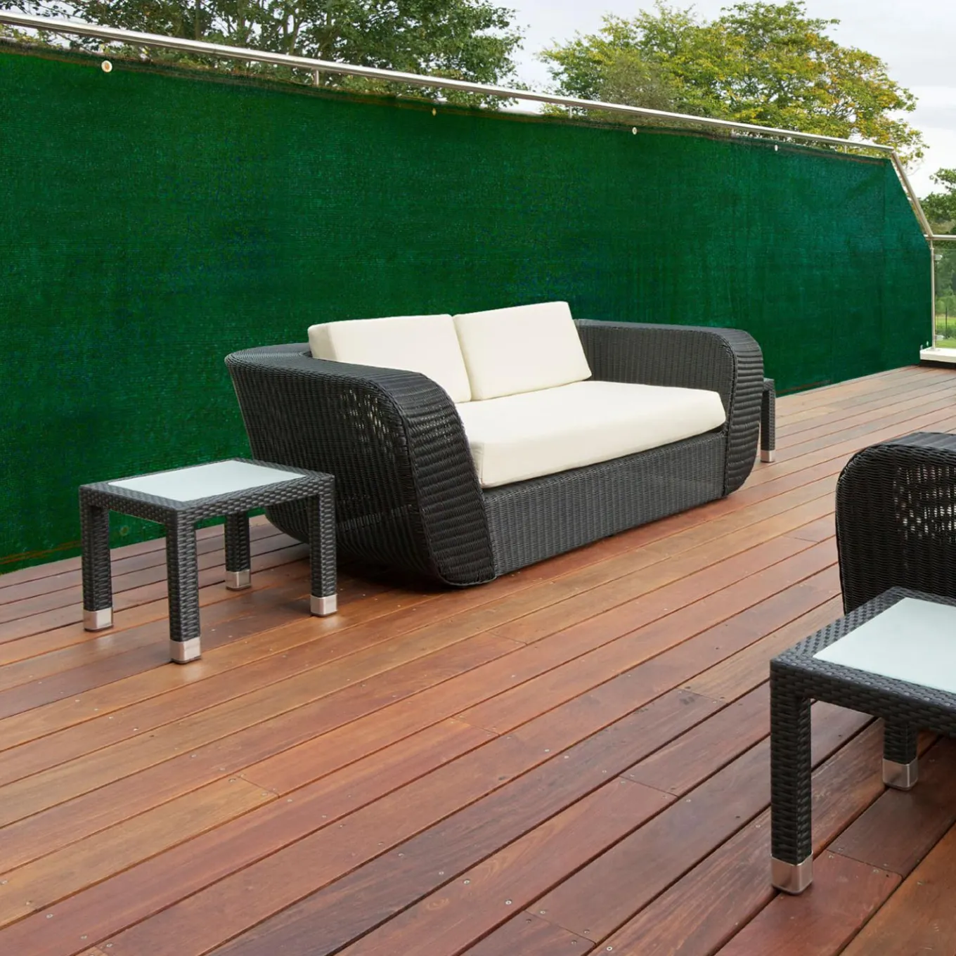 IDMarket Brise vue vert 1,2m x 10m occultant 220g m²* Brise-Vues