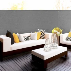 IDMarket Brise-vue gris clair 1,5 m x 10 m occultant 300 g/m²* Brise-Vues