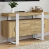 IDMarket Buffet 140 cm bois et blanc* Meubles Tiroirs|Meubles En Bois
