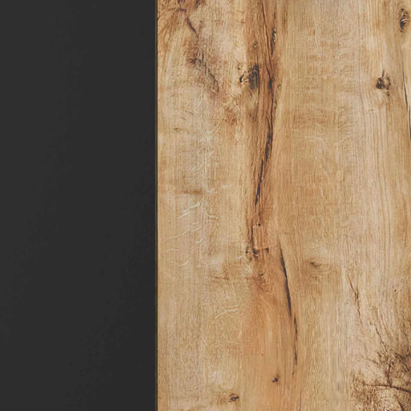 IDMarket Buffet 3 portes industriel bois et métal noir* Collection Industrielle|Salle À Manger Complète