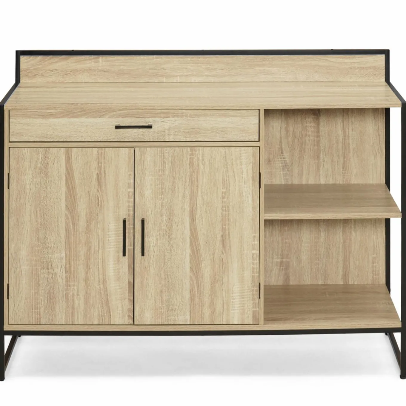 IDMarket Buffet bas de cuisine industriel avec plan de travail* Meubles Tiroirs|Collection Industrielle