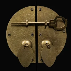 IDMarket Buffet bas noir style asiatique 3 portes* Meubles Bas|Collection Vintage