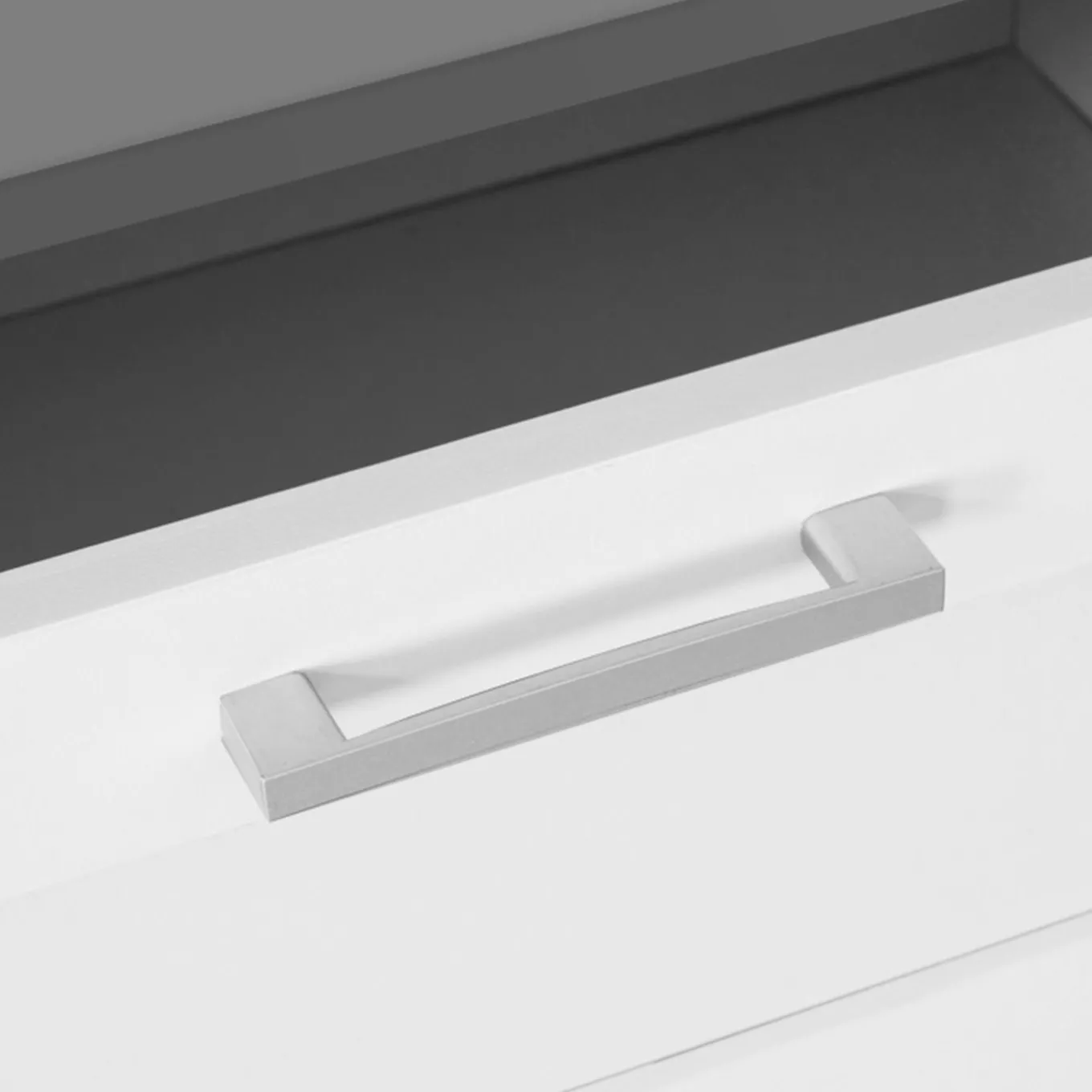 IDMarket Buffet blanc et plateau gris 100 cm avec 3 portes et 1 tiroir* Meubles Tiroirs|Collection Design