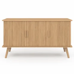 IDMarket Buffet bois 3 portes 110 cm effet lattes* Buffets