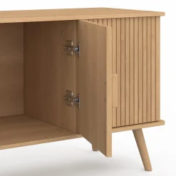 IDMarket Buffet bois 3 portes 110 cm effet lattes* Buffets