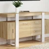 IDMarket Buffet bois et blanc 4 portes 140 cm* Salle À Manger Complète|Salon Complet