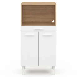 IDMarket Buffet mi-haut 60 cm 1 tiroir 2 portes blanc* Meubles Tiroirs|Collection Design