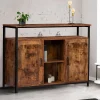 IDMarket Buffet style industriel 2 portes effet bois vieilli 100 cm* Meubles Bas|Collection Industrielle