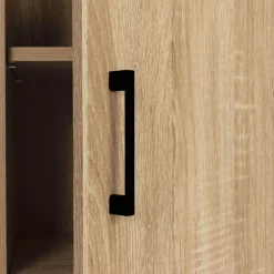 IDMarket Buffet style industriel avec étagères et placard* Collection Télétravail|Collection Industrielle