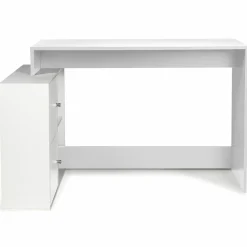 IDMarket Bureau d'angle avec rangement blanc* Meubles Blancs|Collection Design