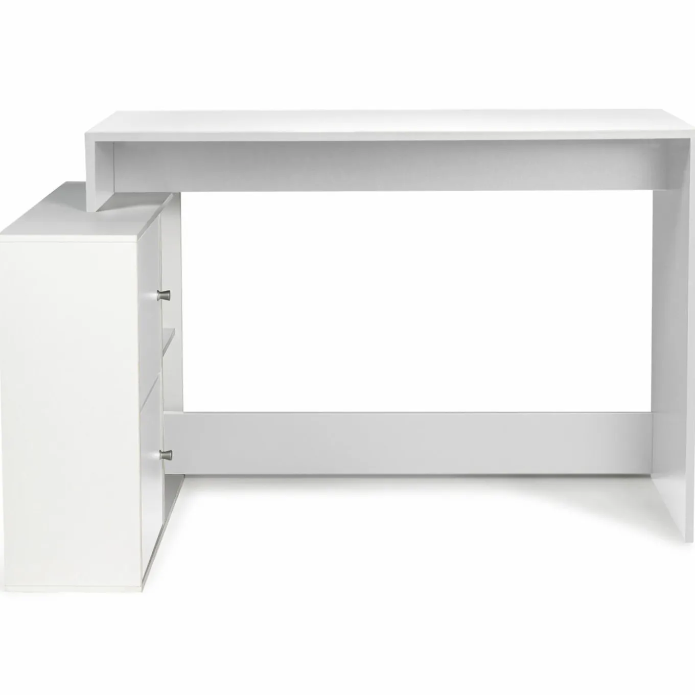 IDMarket Bureau d'angle avec rangement blanc* Meubles Blancs|Collection Design