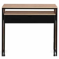 IDMarket Bureau extensible gain de place 1 tiroir style industriel* Meubles Tiroirs|Collection Télétravail