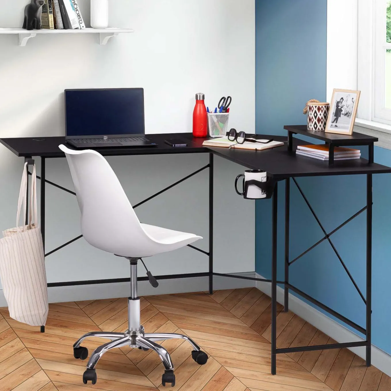 IDMarket Bureau gamer d'angle pas cher* Bureaux Avec Plan De Travail|Grands Bureaux