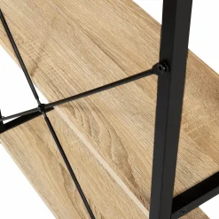 IDMarket Bureau style industriel en métal et bois avec étagères* Collection Télétravail|Collection Industrielle