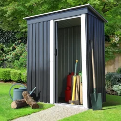 IDMarket Cabanon de jardin en métal toit plat 1,3m²* Abris De Jardin