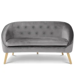 IDMarket Canapé 2 places scandinave gris* Collection Agencement Magasin|Collection Vintage