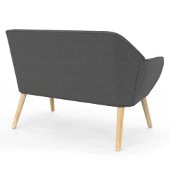 IDMarket Canapé banquette en tissu gris anthracite* Canapés|Salon Complet