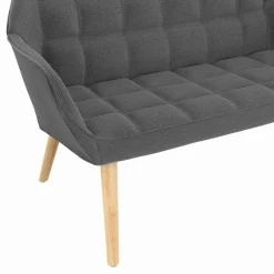 IDMarket Canapé banquette en tissu gris anthracite* Canapés|Salon Complet