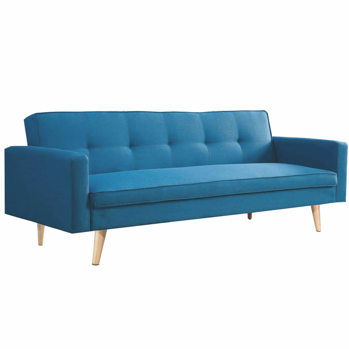 IDMarket Canapé bleu canard scandinave 3 places convertible* Collection Scandinave|Salon Complet