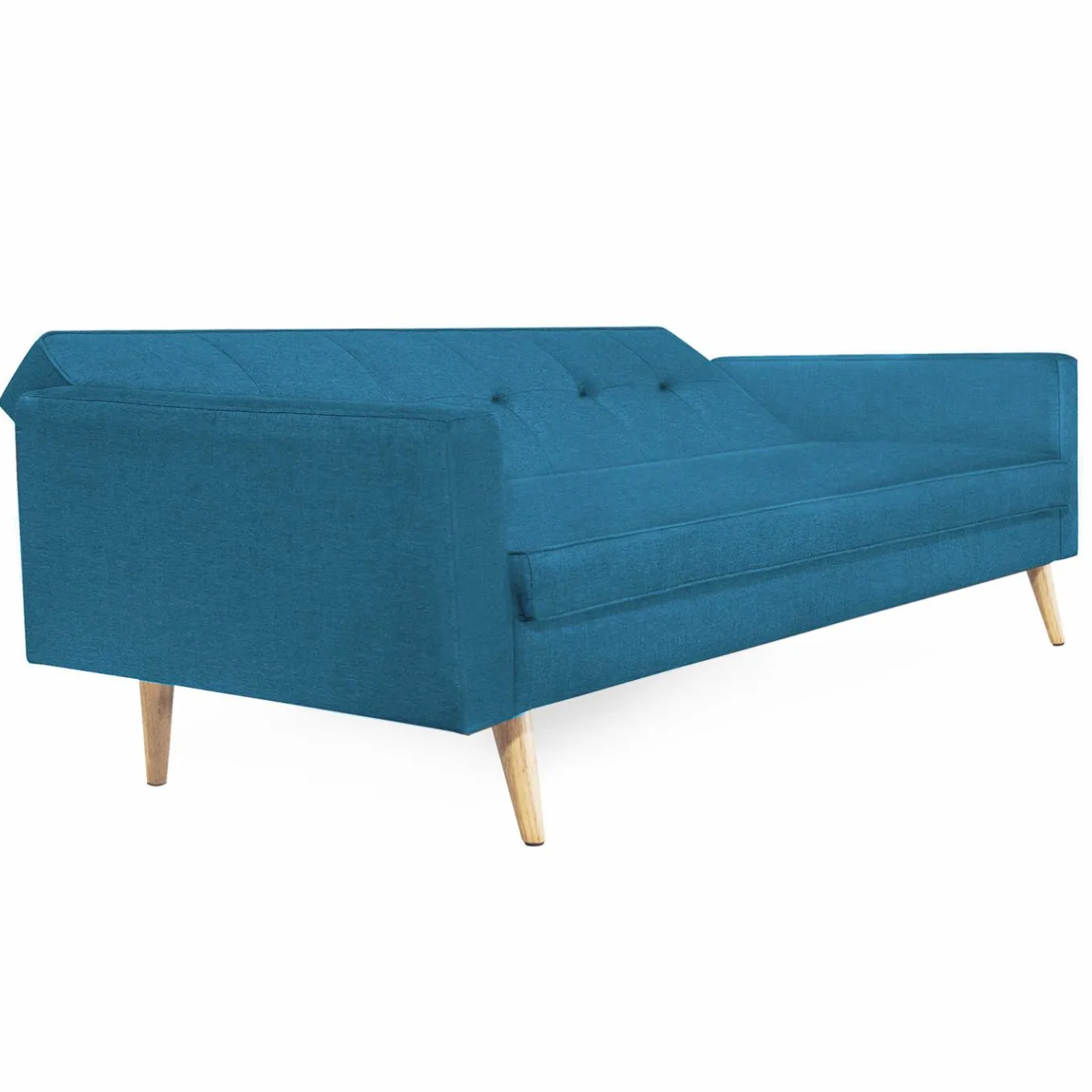 IDMarket Canapé bleu canard scandinave 3 places convertible* Collection Scandinave|Salon Complet