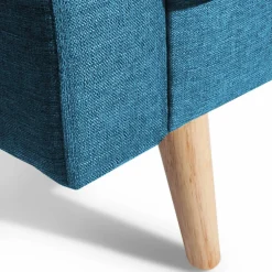 IDMarket Canapé bleu canard scandinave 3 places convertible* Collection Scandinave|Salon Complet