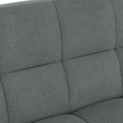 IDMarket Canapé clic clac SALOME capitonné 3 places tissu gris anthracite* Canapés|Salon Complet