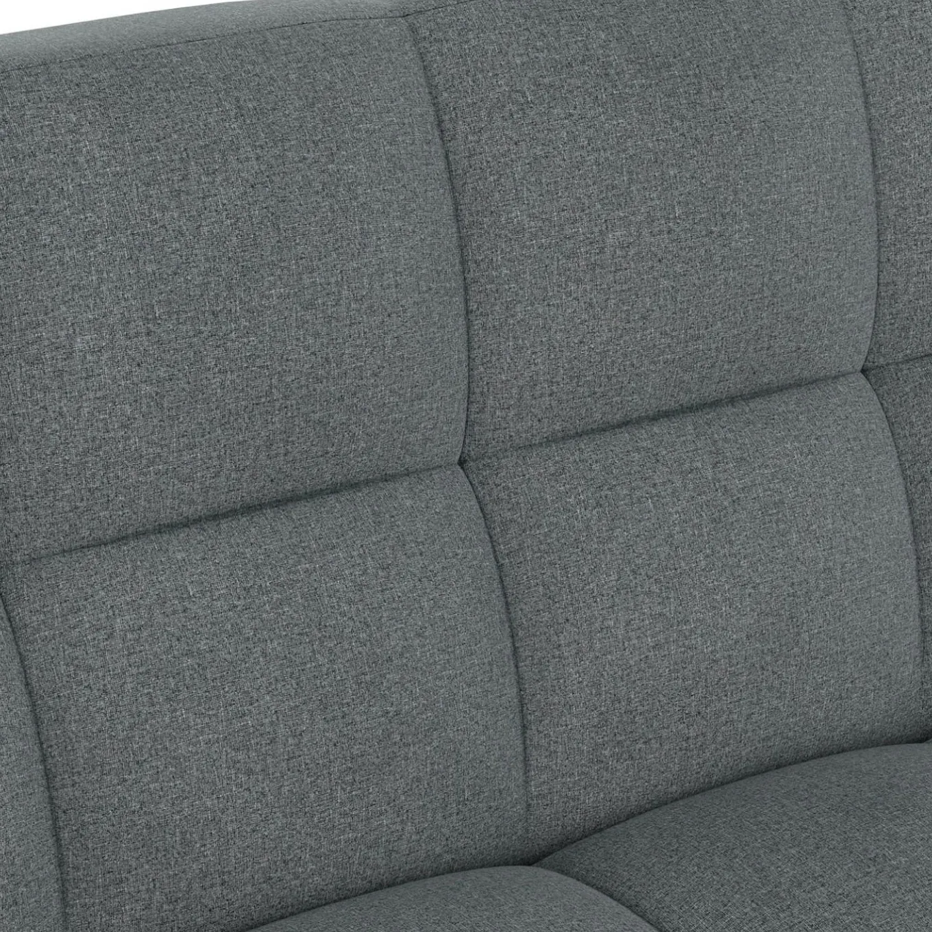 IDMarket Canapé clic clac SALOME capitonné 3 places tissu gris anthracite* Canapés|Salon Complet