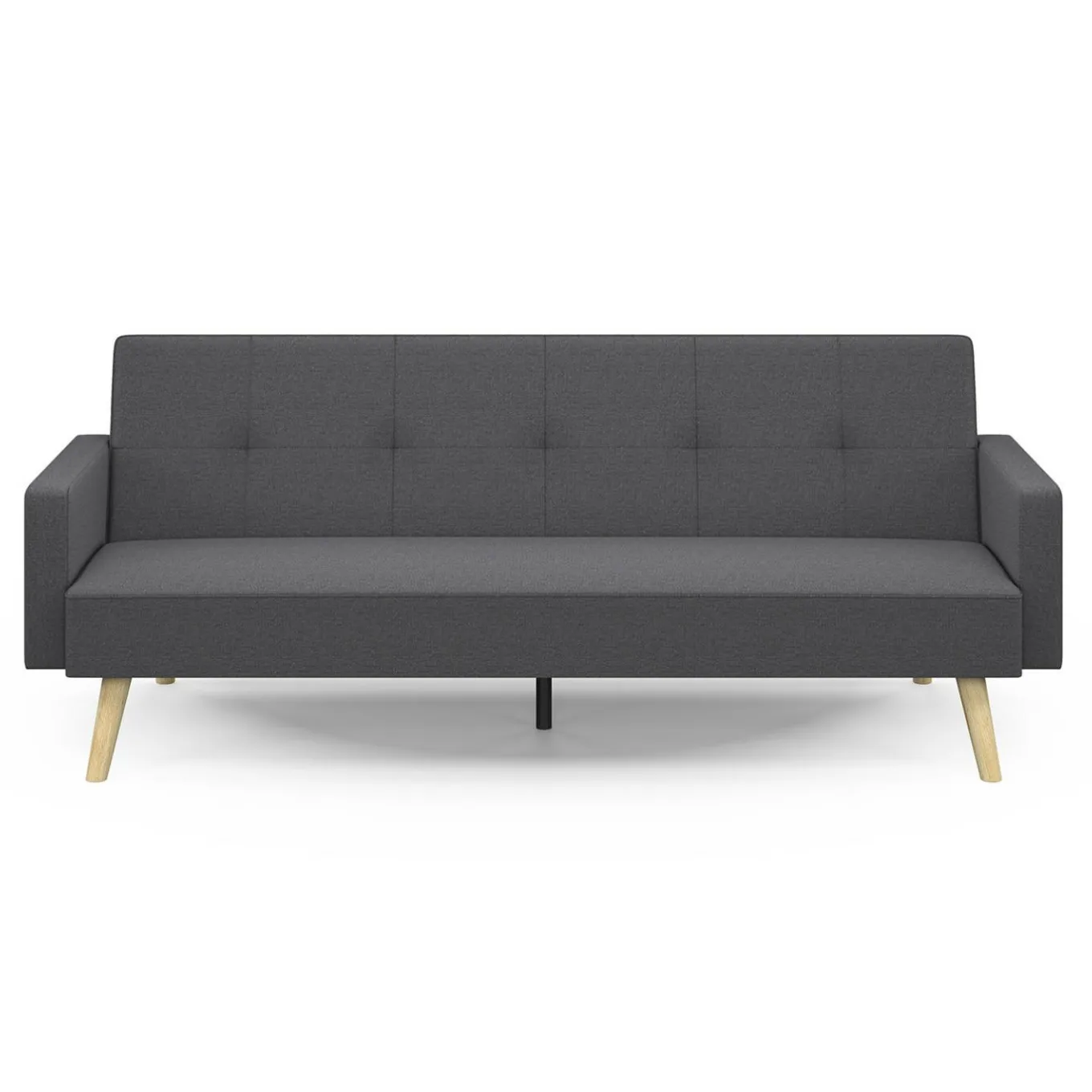 IDMarket Canapé droit convertible 3 places gris* Collection Scandinave|Salon Complet