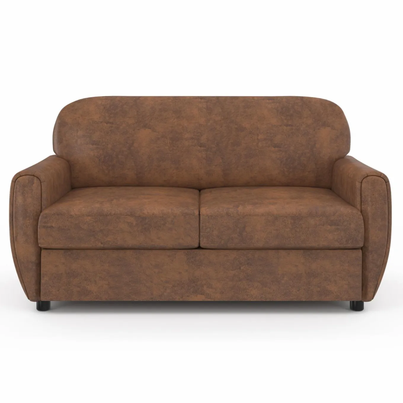 IDMarket Canapé droit vintage marron effet vieilli* Collection Vintage|Salon Complet