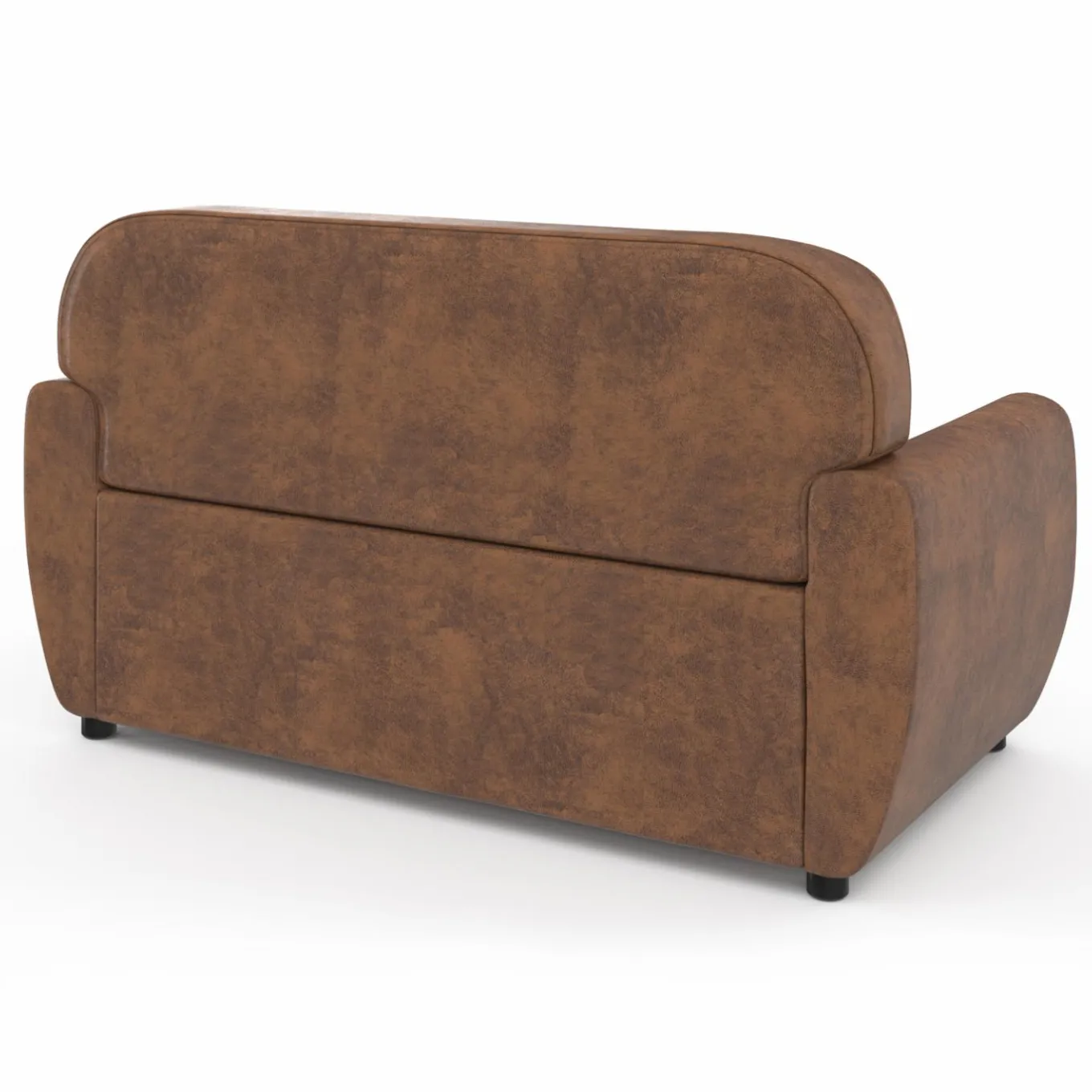 IDMarket Canapé droit vintage marron effet vieilli* Collection Vintage|Salon Complet