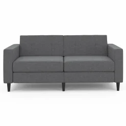 IDMarket Canapé fixe moderne 3 places 180 cm en tissu gris anthracite* Collection Moderne|Salon Complet