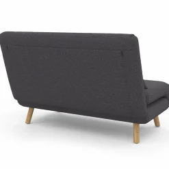 IDMarket Canapé lit convertible 2 places 120x190cm tissu gris anthracite* Canapés