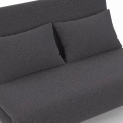 IDMarket Canapé lit convertible 2 places 120x190cm tissu gris anthracite* Canapés