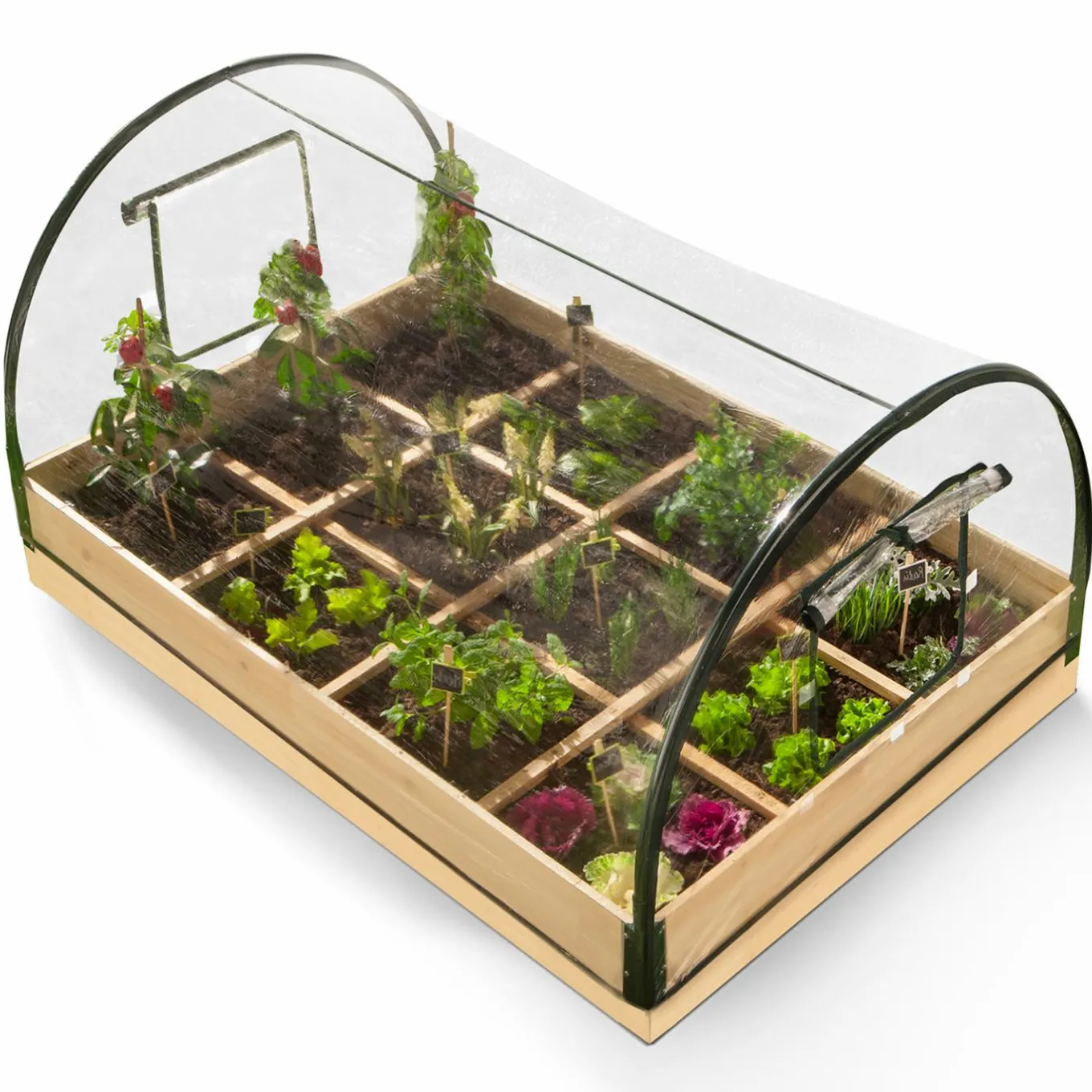 IDMarket Carré potager avec serre* Carrés Potager