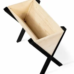 IDMarket Carré potager jardinière sur pieds bois et noir balcon / terrasse* Carrés Potager