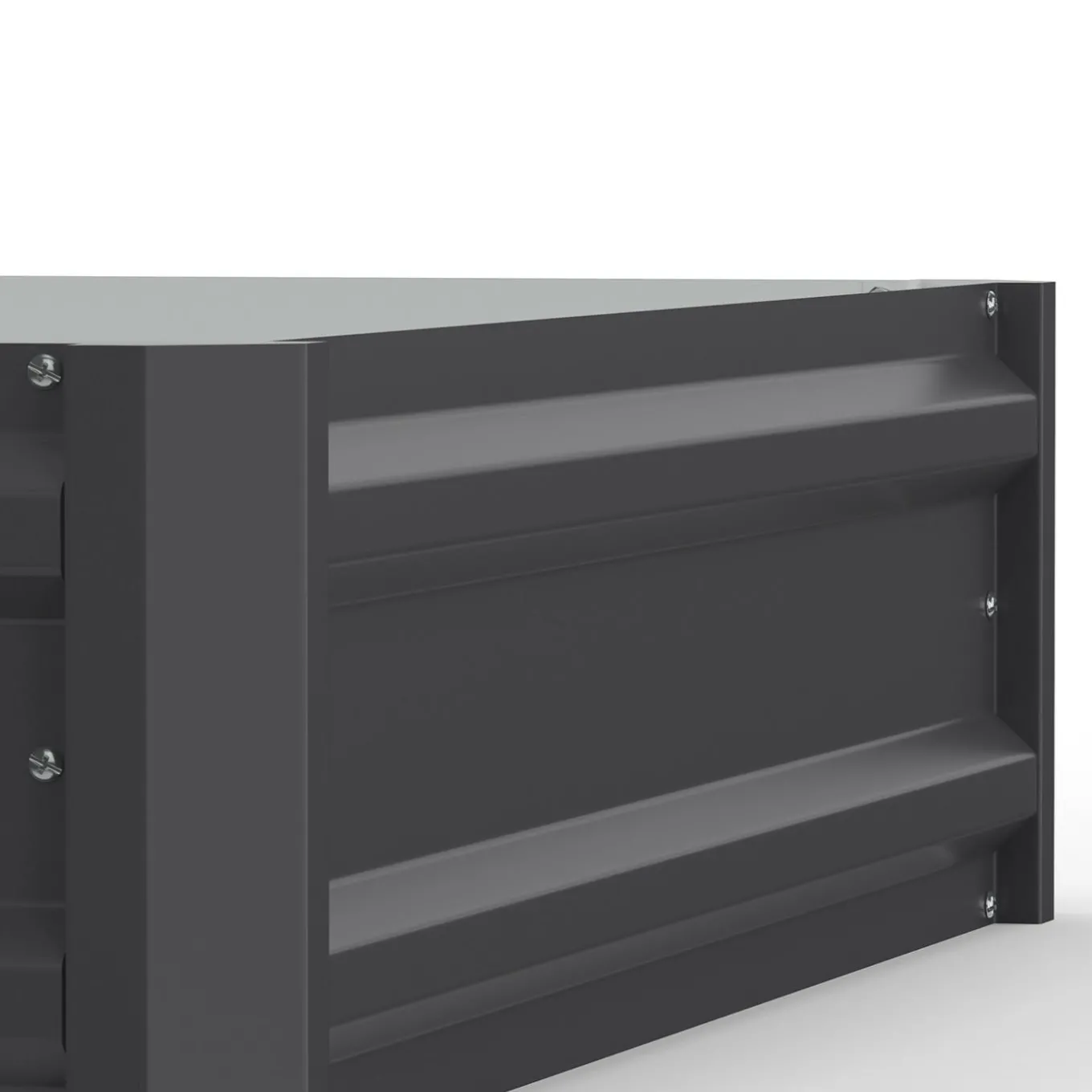 IDMarket Carrés de potager 90 x 90 cm métalliques gris argentés : lot de 2* Carrés Potager