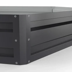 IDMarket Carrés de potager hexagonale 120 cm gris anthracite : lot de 2* Carrés Potager